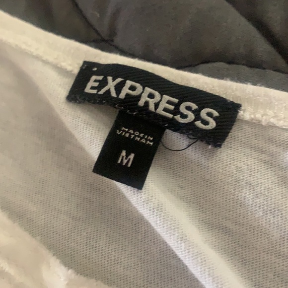 Express White Ruffle Blouse - Picture 3 of 4